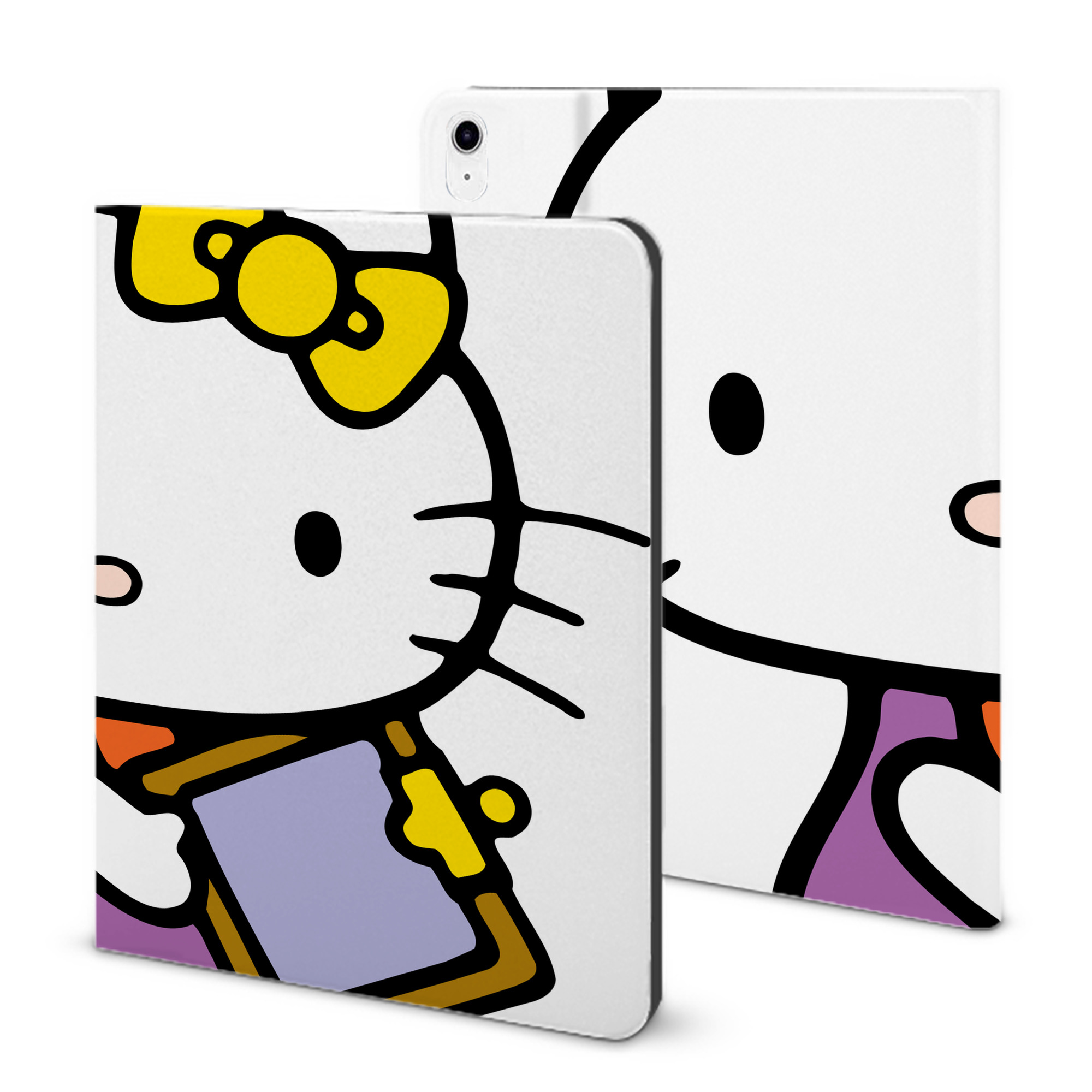 （画像用） Hello Kitty ハローキティ IPad ケース ブック型 PUレザー TPU 耐衝撃 軽量 薄型 ペン収納なし 全面保護 IPad 各モデル対応